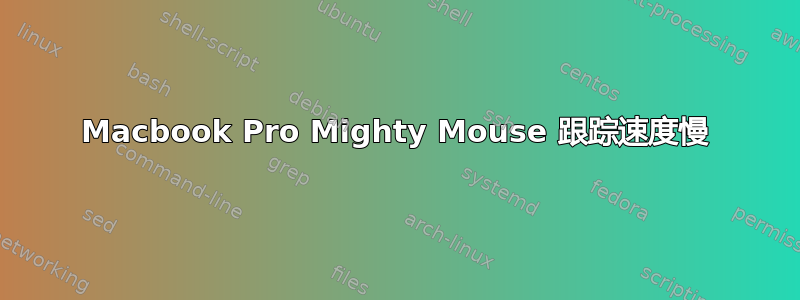 Macbook Pro Mighty Mouse 跟踪速度慢