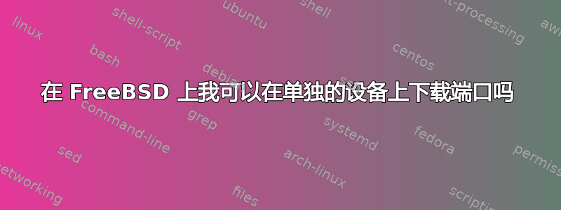 在 FreeBSD 上我可以在单独的设备上下载端口吗