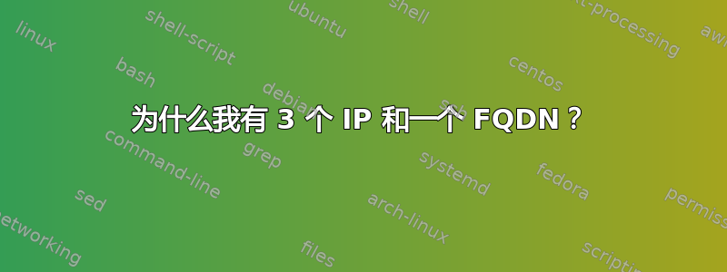 为什么我有 3 个 IP 和一个 FQDN？