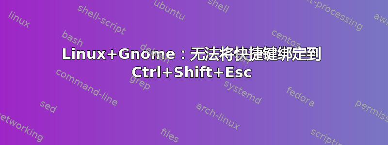 Linux+Gnome：无法将快捷键绑定到 Ctrl+Shift+Esc