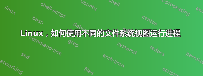 Linux，如何使用不同的文件系统视图运行进程