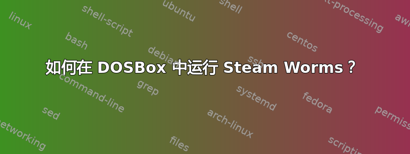 如何在 DOSBox 中运行 Steam Worms？