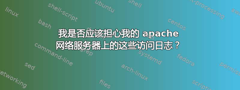 我是否应该担心我的 apache 网络服务器上的这些访问日志？