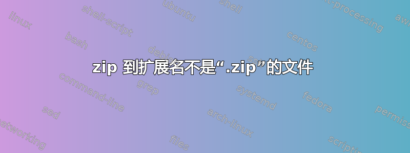 zip 到扩展名不是“.zip”的文件