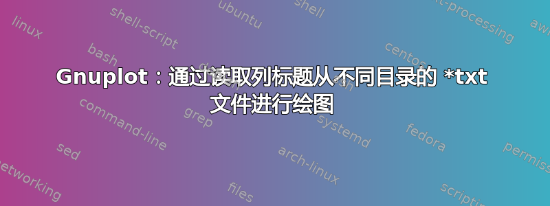 Gnuplot：通过读取列标题从不同目录的 *txt 文件进行绘图