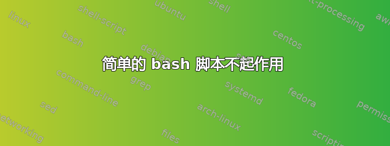 简单的 bash 脚本不起作用