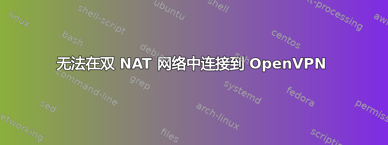 无法在双 NAT 网络中连接到 OpenVPN