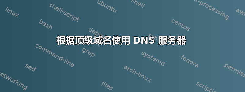 根据顶级域名使用 DNS 服务器