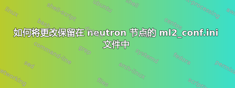 如何将更改保留在 neutron 节点的 ml2_conf.ini 文件中