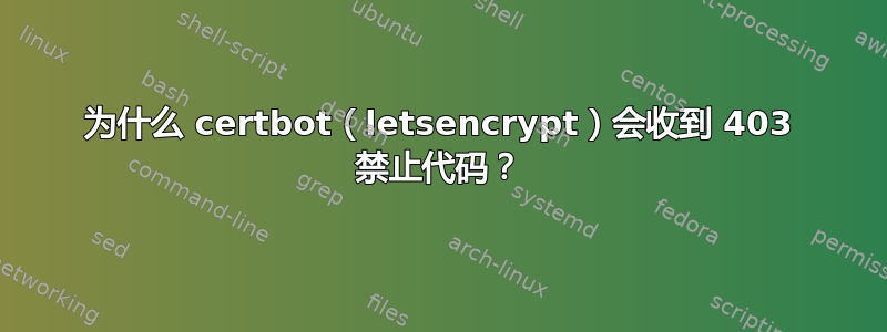 为什么 certbot（letsencrypt）会收到 403 禁止代码？