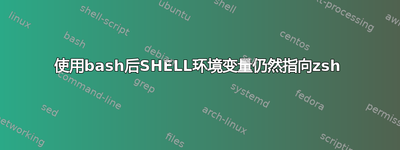 使用bash后SHELL环境变量仍然指向zsh