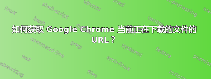 如何获取 Google Chrome 当前正在下载的文件的 URL？