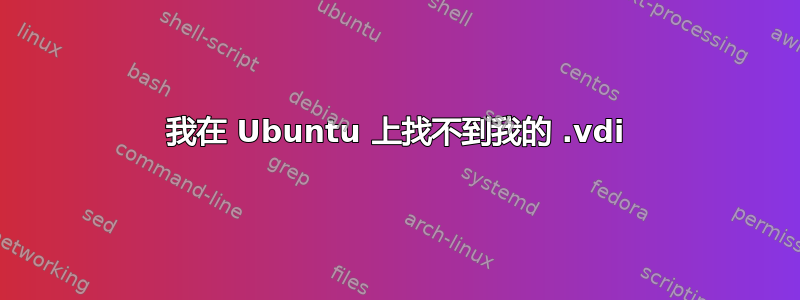 我在 Ubuntu 上找不到我的 .vdi