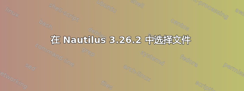 在 Nautilus 3.26.2 中选择文件