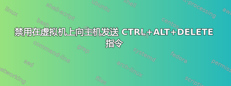 禁用在虚拟机上向主机发送 CTRL+ALT+DELETE 指令