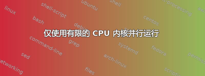 仅使用有限的 CPU 内核并行运行