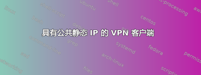 具有公共静态 IP 的 VPN 客户端 