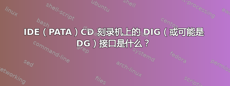 IDE（PATA）CD 刻录机上的 DIG（或可能是 DG）接口是什么？