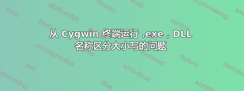 从 Cygwin 终端运行 .exe，DLL 名称区分大小写的问题