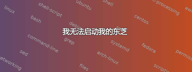 我无法启动我的东芝