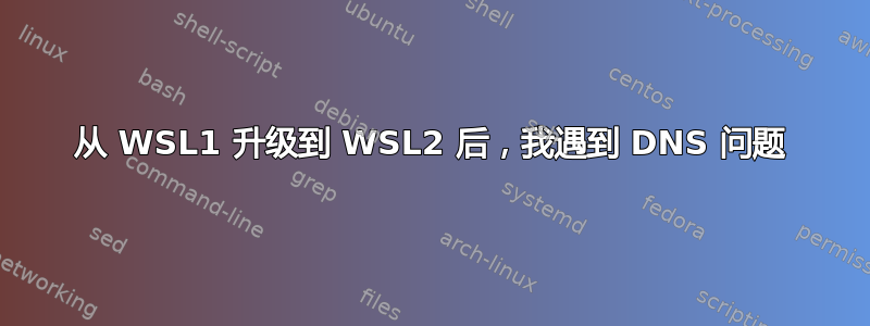 从 WSL1 升级到 WSL2 后，我遇到 DNS 问题