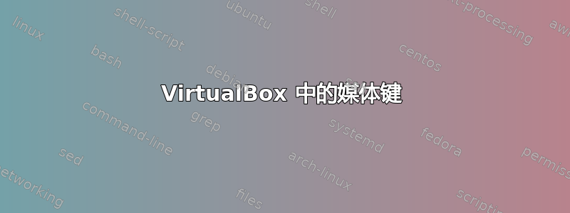 VirtualBox 中的媒体键