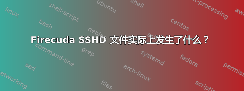 Firecuda SSHD 文件实际上发生了什么？