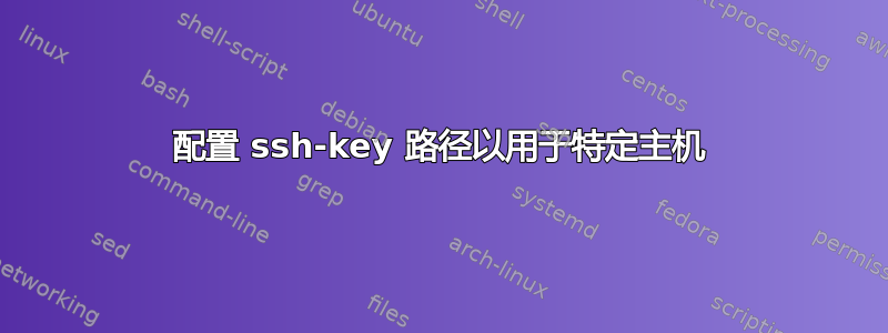 配置 ssh-key 路径以用于特定主机