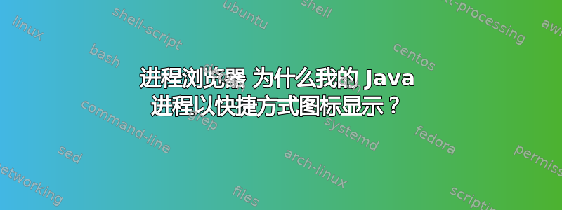 进程浏览器 为什么我的 Java 进程以快捷方式图标显示？