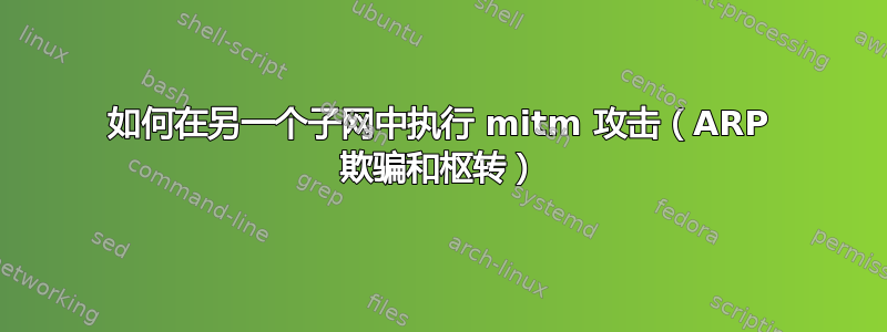 如何在另一个子网中执行 mitm 攻击（ARP 欺骗和枢转）