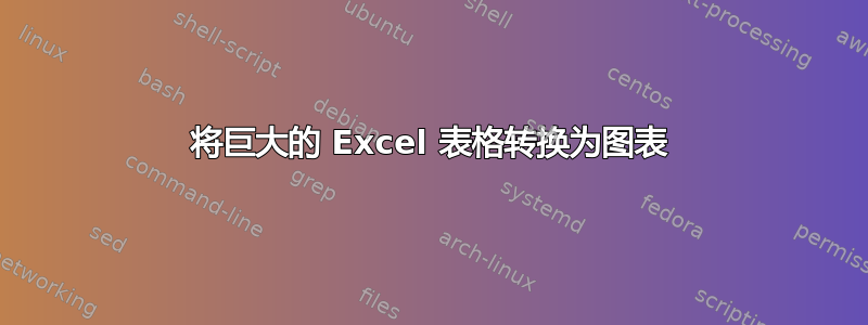 将巨大的 Excel 表格转换为图表