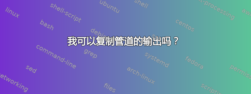 我可以复制管道的输出吗？