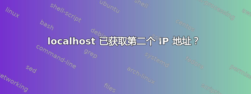 localhost 已获取第二个 IP 地址？