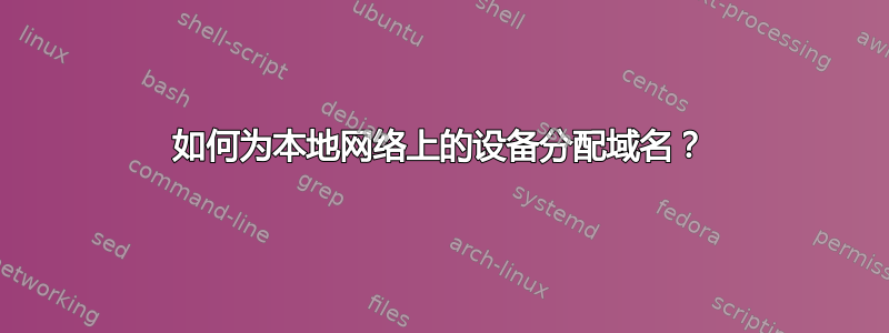 如何为本地网络上的设备分配域名？