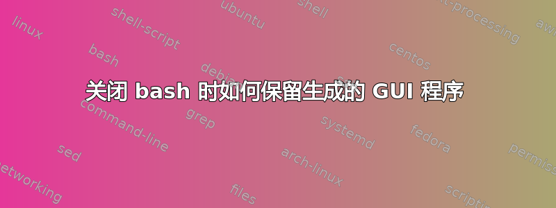 关闭 bash 时如何保留生成的 GUI 程序