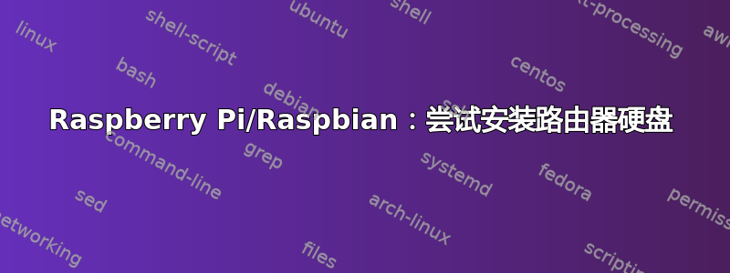 Raspberry Pi/Raspbian：尝试安装路由器硬盘