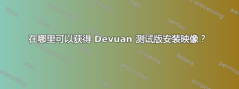 在哪里可以获得 Devuan 测试版安装映像？