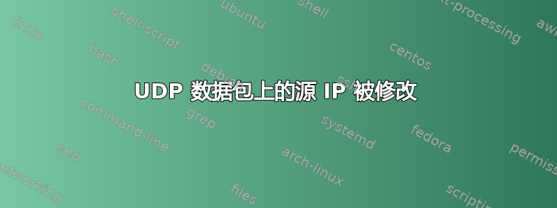 UDP 数据包上的源 IP 被修改