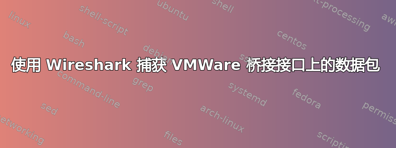 使用 Wireshark 捕获 VMWare 桥接接口上的数据包