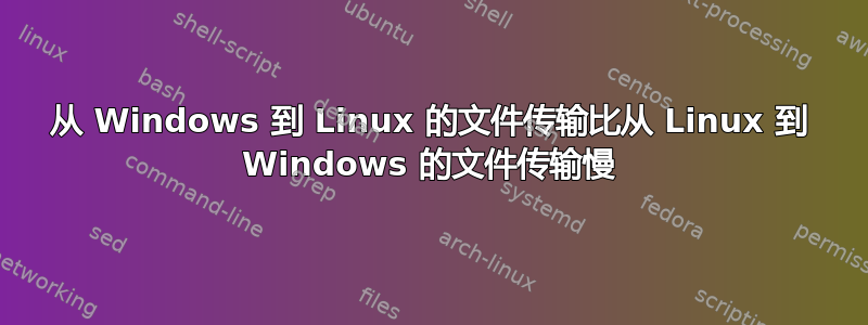 从 Windows 到 Linux 的文件传输比从 Linux 到 Windows 的文件传输慢