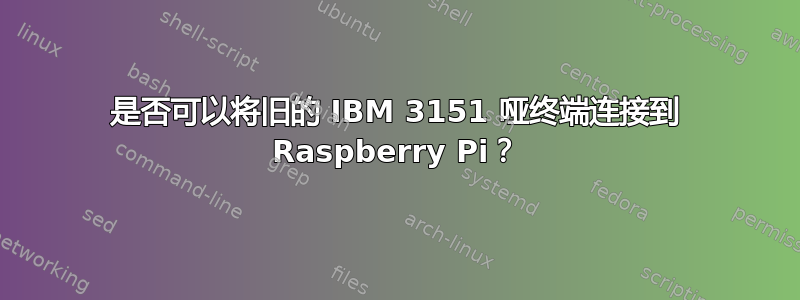 是否可以将旧的 IBM 3151 哑终端连接到 Raspberry Pi？