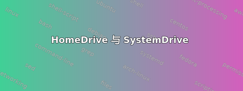 HomeDrive 与 SystemDrive