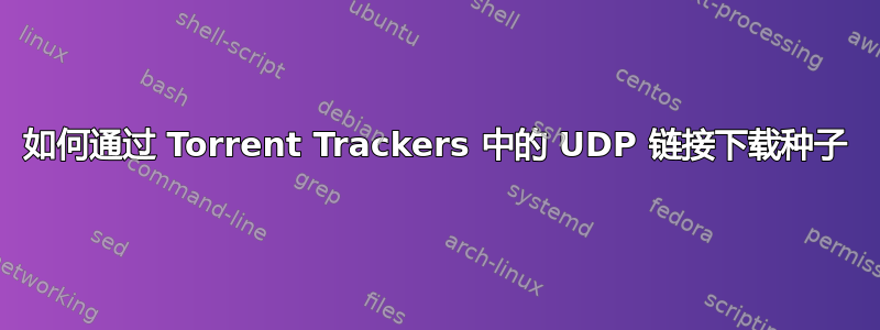 如何通过 Torrent Trackers 中的 UDP 链接下载种子