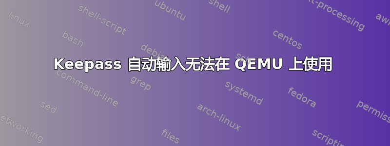 Keepass 自动输入无法在 QEMU 上使用