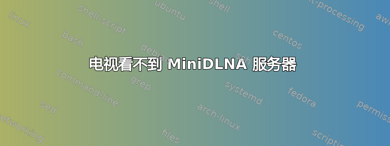 电视看不到 MiniDLNA 服务器