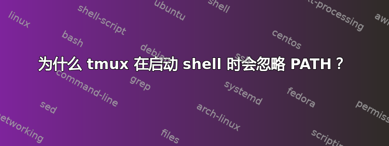 为什么 tmux 在启动 shell 时会忽略 PATH？