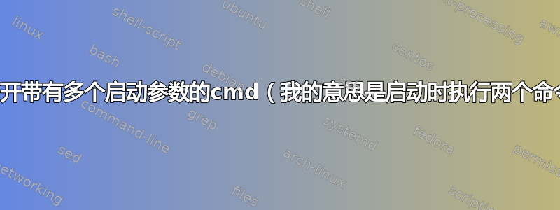 如何打开带有多个启动参数的cmd（我的意思是启动时执行两个命令）？