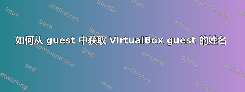 如何从 guest 中获取 VirtualBox guest 的姓名