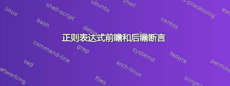 正则表达式前瞻和后瞻断言