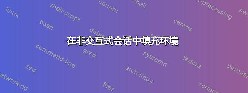 在非交互式会话中填充环境